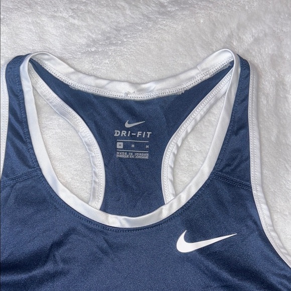 Nike Blue Fitted Athletic Tank Top - Picture 5 of 9